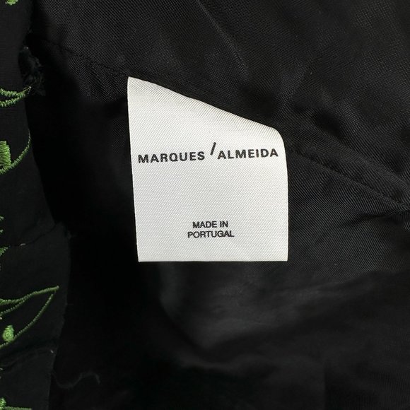 [relisted] Marques Almeida Black Floral Embroidered Mini Slip Dress - Picture 14 of 16